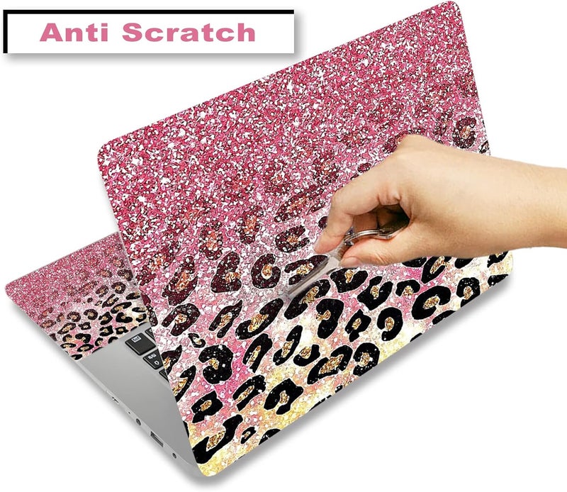 ARTSO 15.6 inch Laptop Notebook Skin Sticker Universal Soft Art Cover Decal Fits 12 13 13.3 14 15 15.4 15.6 inch Laptop Protector,Easy to Apply, Reusable, Pink Leopard Print - Image 3
